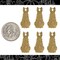 Bronze Finish Sitting Wild Rabbit Charms - Set of Six - ZB-C27